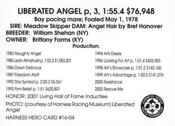 2004 Harness Heroes #16-04 Liberated Angel Back
